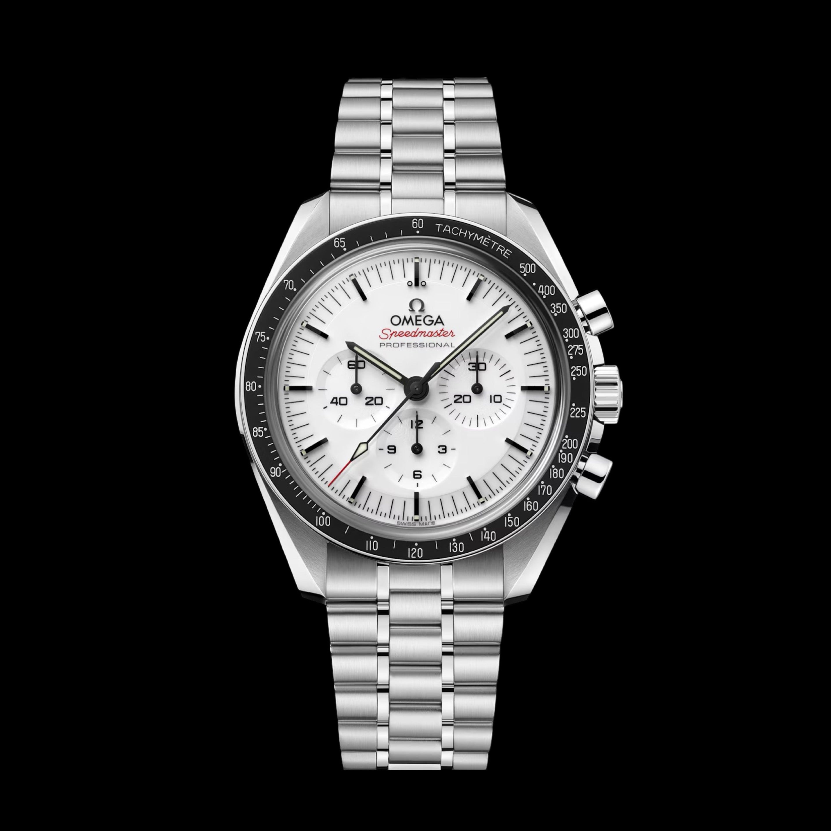 Omega Speedmaster Professional Moonwatch 42mm Stahl Weißes Zifferblatt