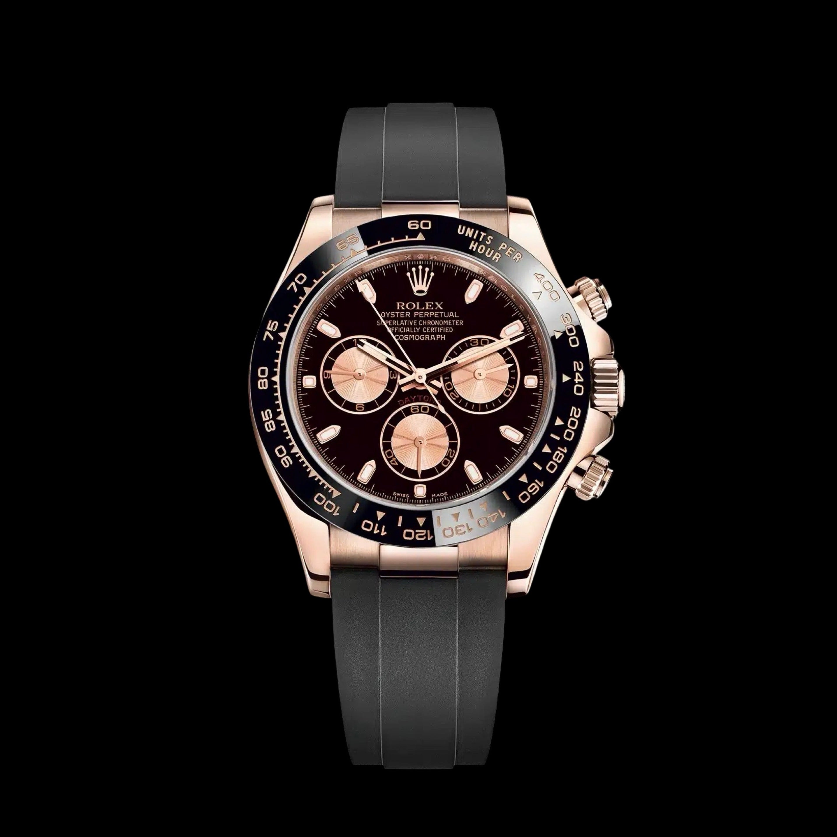 Rolex Daytona 40mm Rosegold Schwarzes Zifferblatt